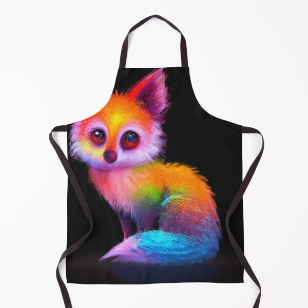 Item preview, Fox Looking Cute with Rainbow Colors designed and sold by phillipbooth.