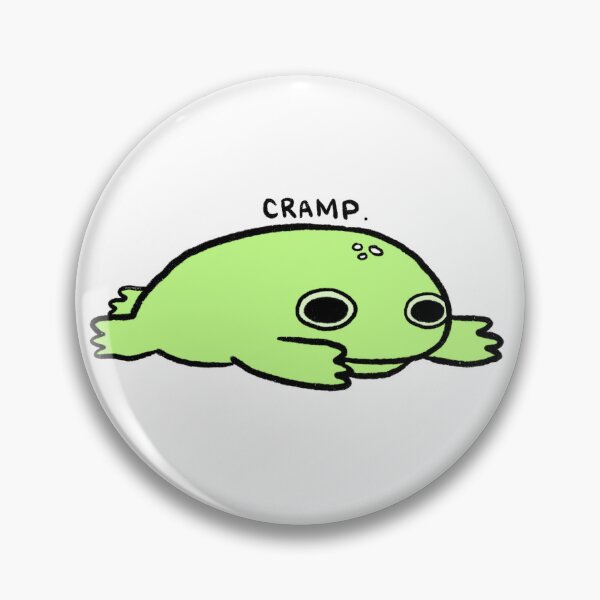 Item preview, Cramp | Sad Green Frog with Tummy Cramps designed and sold by iristocat.