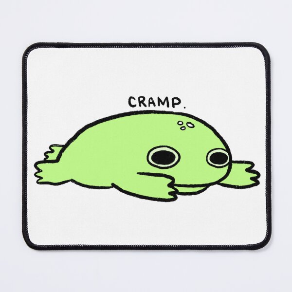 Item preview, Cramp | Sad Green Frog with Tummy Cramps designed and sold by iristocat.