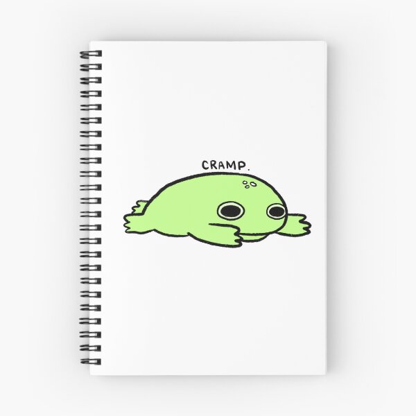 Item preview, Cramp | Sad Green Frog with Tummy Cramps designed and sold by iristocat.