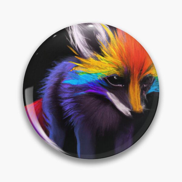 Item preview, Fox Looking Cute with Rainbow Colors designed and sold by phillipbooth.