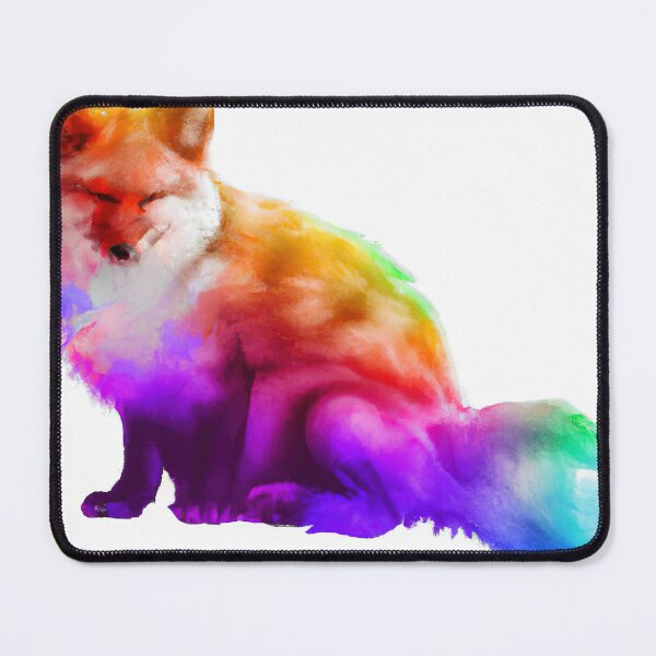 Item preview, Fox Looking Cute with Rainbow Colors designed and sold by phillipbooth.