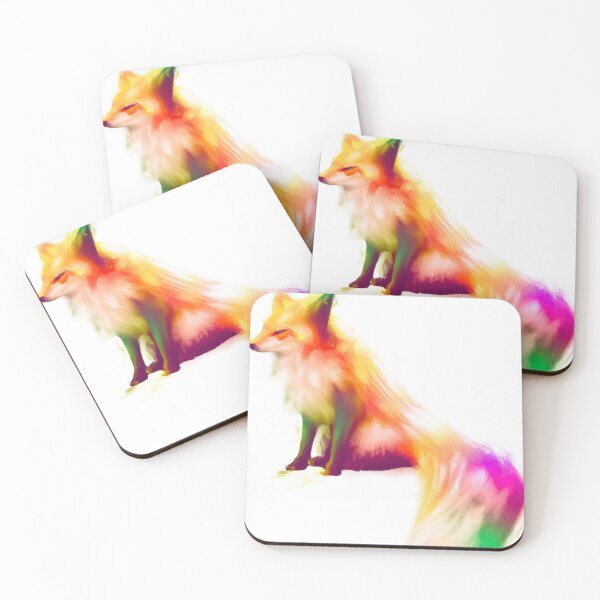 Item preview, Fox Looking Cute with Rainbow Colors designed and sold by phillipbooth.