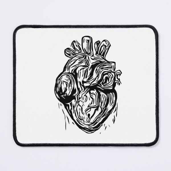 Item preview, Black and white heart abstract art designed and sold by OneUpArtDesigns.