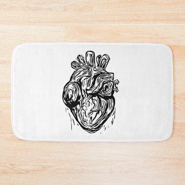 Item preview, Black and white heart abstract art designed and sold by OneUpArtDesigns.