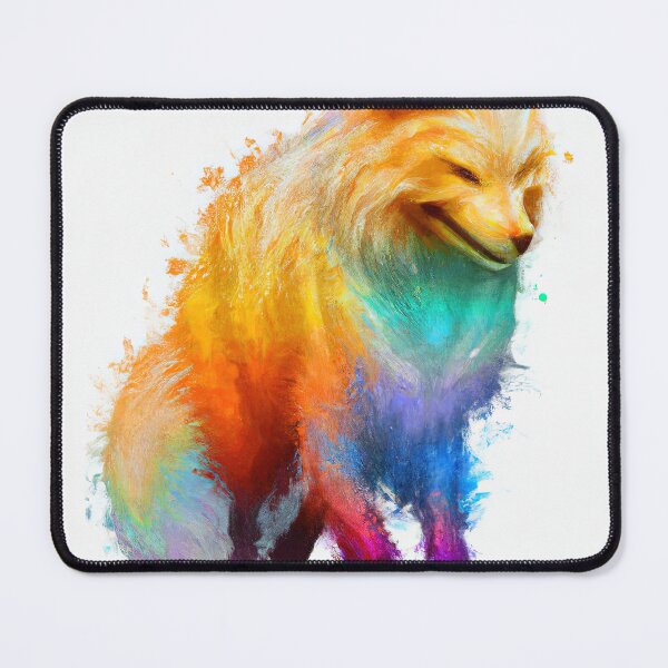 Item preview, Fox Looking Cute with Rainbow Colors designed and sold by phillipbooth.