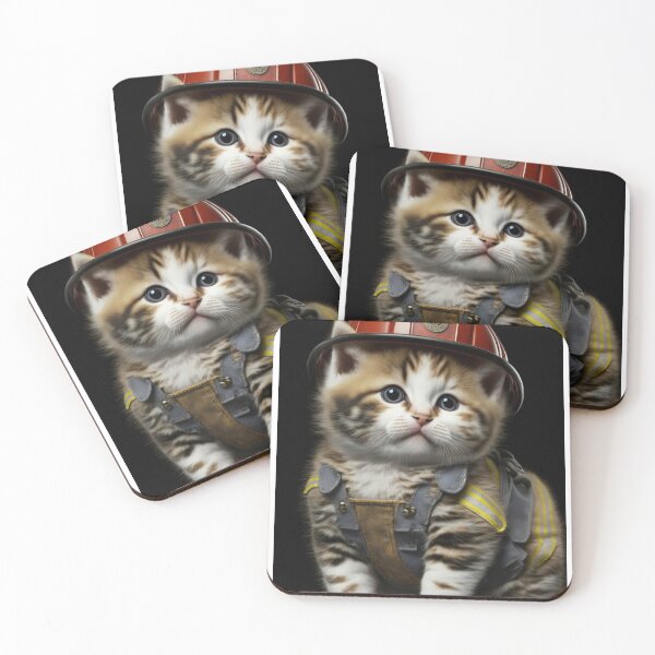 Item preview, Brave Kitty Fireman designed and sold by Paul Neuhaus.