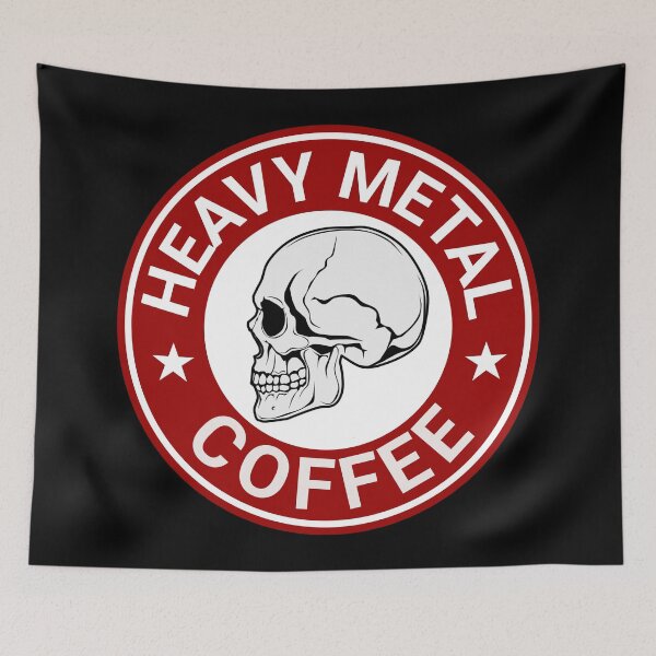 Item preview, Heavy Metal Coffee Shop & Bakery Red Variant designed and sold by DreamSwiftly.