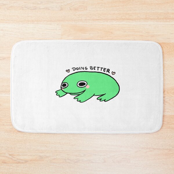 Item preview, Doing Better Green Frog | Recovered, happy, healthy Frog designed and sold by iristocat.