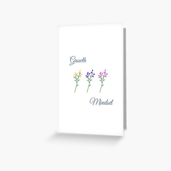 Growth Mindset Floral Decor Greeting Card