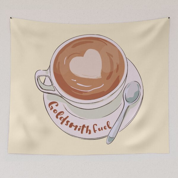 Item preview, Coffee lover heart latte goldsmith fuel cute cup designed and sold by MetalicBabe.