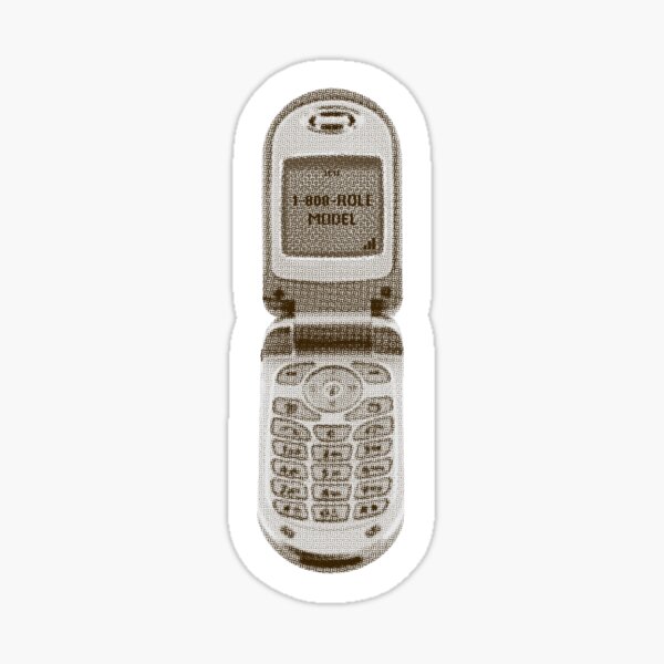 Vista previa del artículo con la obra «Teléfono plegable '1-800-ROLEMODEL' - Modelo a seguir», diseñado y vendido por kaileyso.