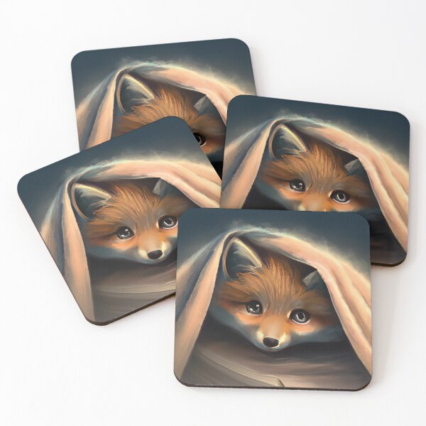 Item preview, Fox hiding under the bed sheets designed and sold by phillipbooth.