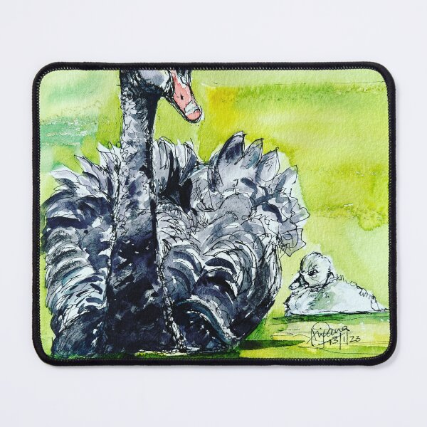 Item preview, Swan and Cygnet designed and sold by AnjuPaintings.
