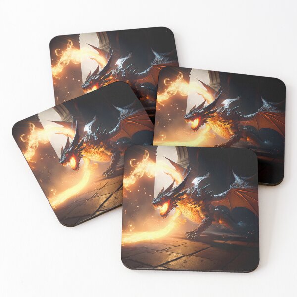 Item preview, Fierce Inferno A High-Detail Dragon Breathing Fire designed and sold by oanaunciuleanu.