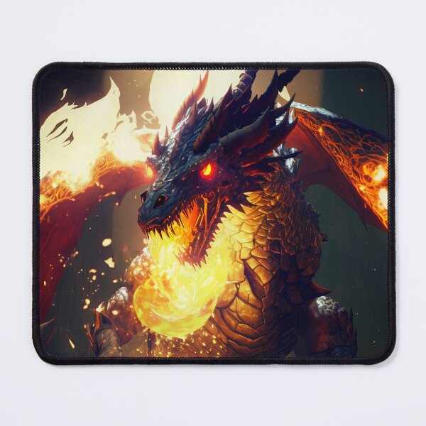 Item preview, Fierce Inferno A High-Detail Dragon Breathing Fire designed and sold by oanaunciuleanu.