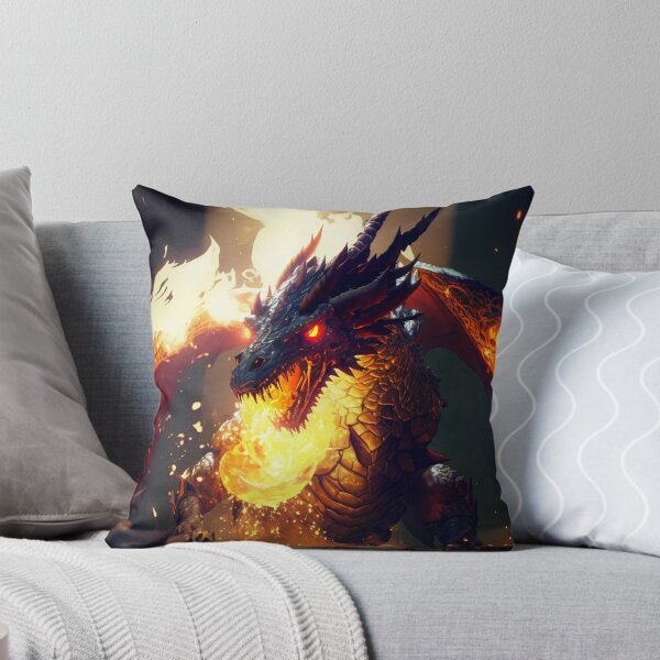 Item preview, Fierce Inferno A High-Detail Dragon Breathing Fire designed and sold by oanaunciuleanu.
