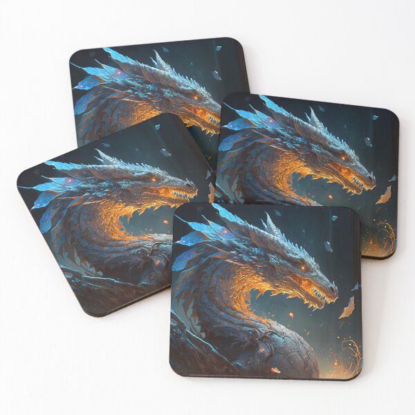 Item preview, Fierce Inferno A High-Detail Dragon Breathing Fire designed and sold by oanaunciuleanu.