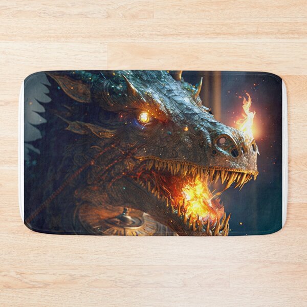 Item preview, Fierce Inferno A High-Detail Dragon Breathing Fire designed and sold by oanaunciuleanu.