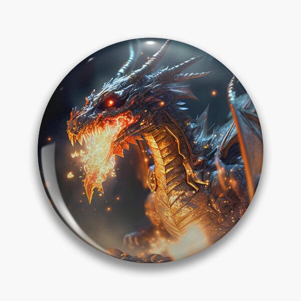 Item preview, Fierce Inferno A High-Detail Dragon Breathing Fire designed and sold by oanaunciuleanu.
