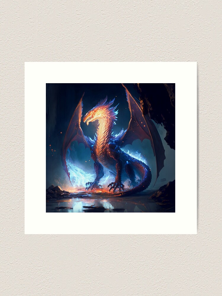 Cool Dragon Breathing Fire Diamond Painting 