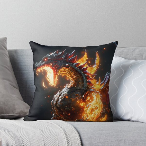 Item preview, Fierce Inferno A High-Detail Dragon Breathing Fire designed and sold by oanaunciuleanu.