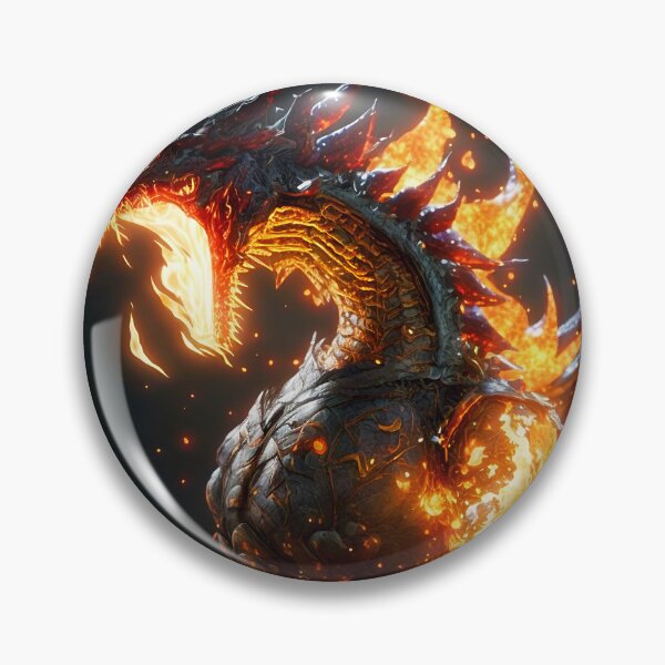Item preview, Fierce Inferno A High-Detail Dragon Breathing Fire designed and sold by oanaunciuleanu.