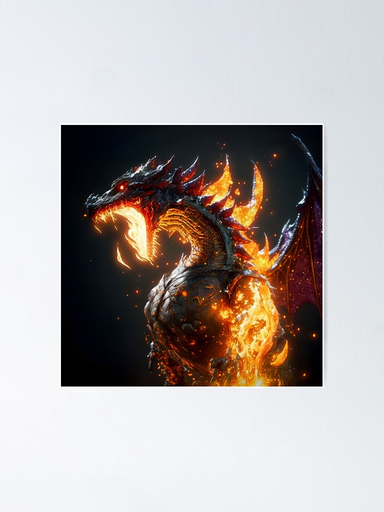 Art Poster Dragon fire