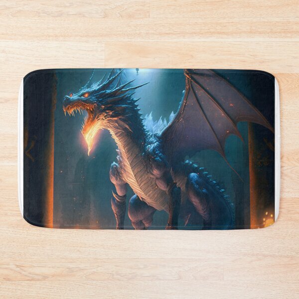 Item preview, Fierce Inferno A High-Detail Dragon Breathing Fire designed and sold by oanaunciuleanu.