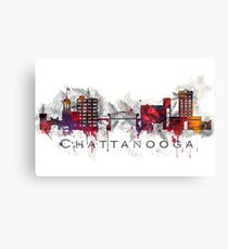Chattanooga, TN Watercolor and pencil Canvas Print