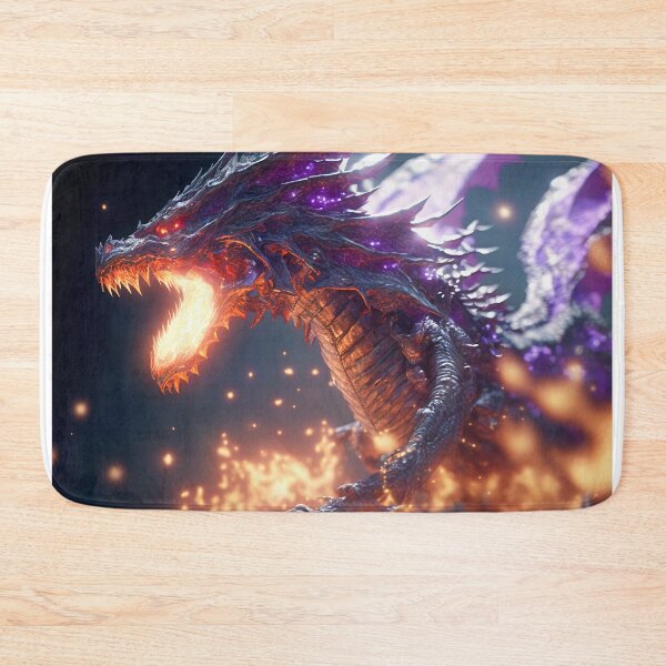 Item preview, Fierce Inferno A High-Detail Dragon Breathing Fire designed and sold by oanaunciuleanu.