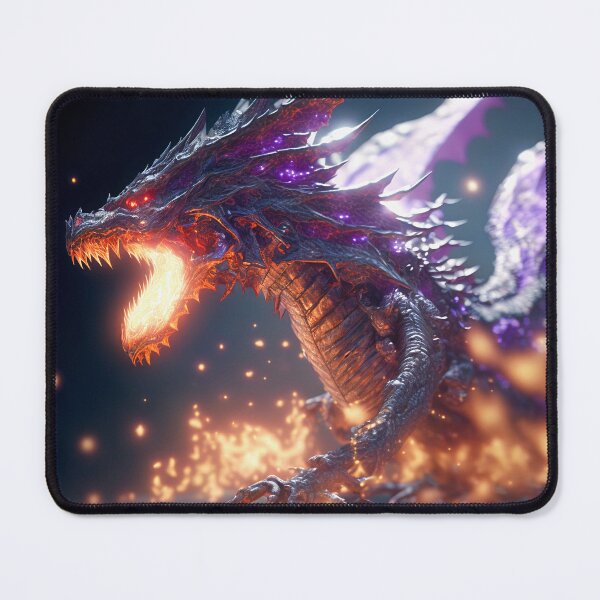 Item preview, Fierce Inferno A High-Detail Dragon Breathing Fire designed and sold by oanaunciuleanu.