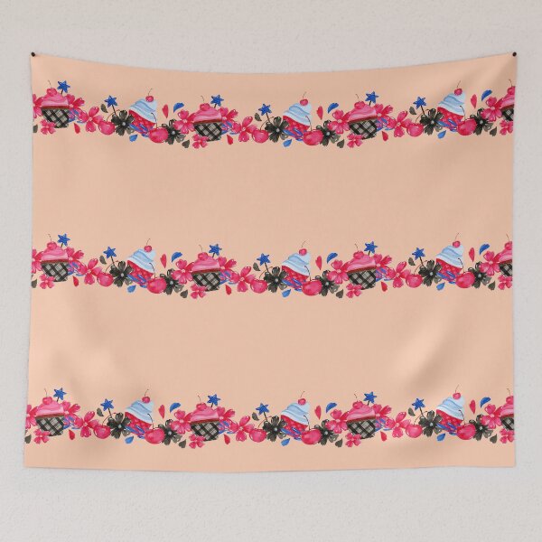 Item preview, Fancy cupcake seamless frame designed and sold by pinkyfish1010.