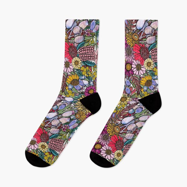 Item preview, Australian Summer Wildflower Garden Pattern designed and sold by Sketchbook Designs.