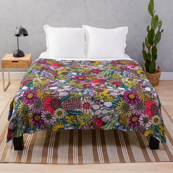 Item preview, Australian Summer Wildflower Garden Pattern designed and sold by Sketchbook Designs.
