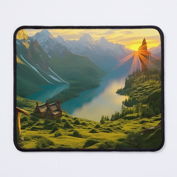 Item preview, Fantasy Mountains and a Sparkling Lake designed and sold by DreamyEscapism.
