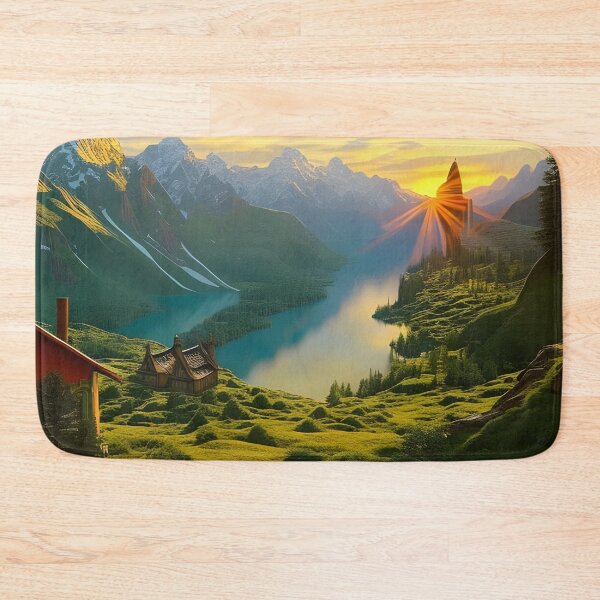 Item preview, Fantasy Mountains and a Sparkling Lake designed and sold by DreamyEscapism.