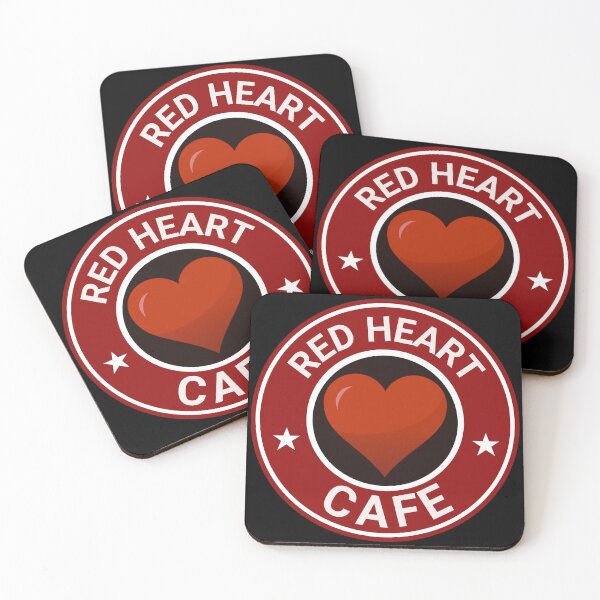 Item preview, Red Heart Valentine Cafe Coffee Shop & Bakery designed and sold by DreamSwiftly.