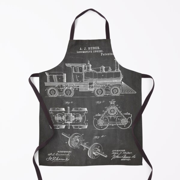 Item preview, Train Locomotive Patent - Steam Train Art - Black Chalkboard designed and sold by patentpress.