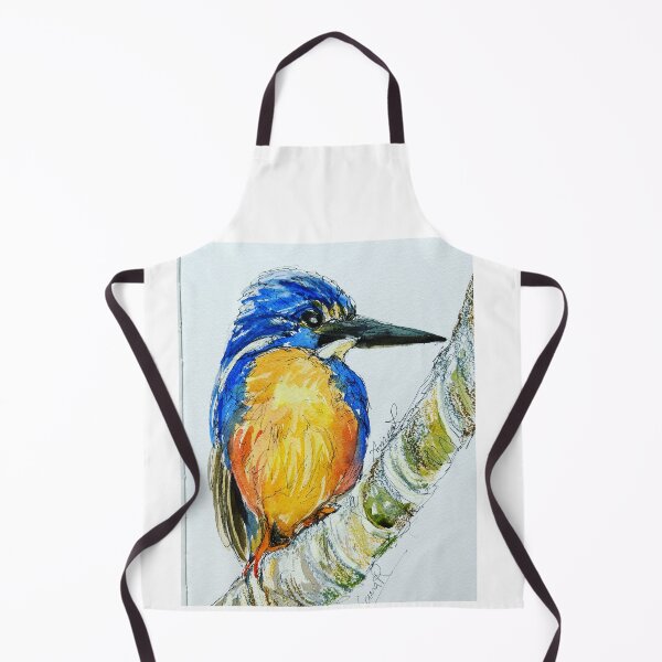 Item preview, The Tiny Blue Kingfisher designed and sold by AnjuPaintings.