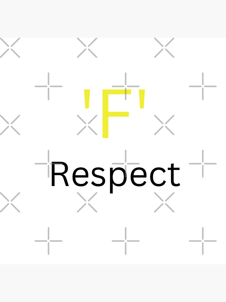 Press F to Pay Respect Sticker for Sale by cuteattitudes