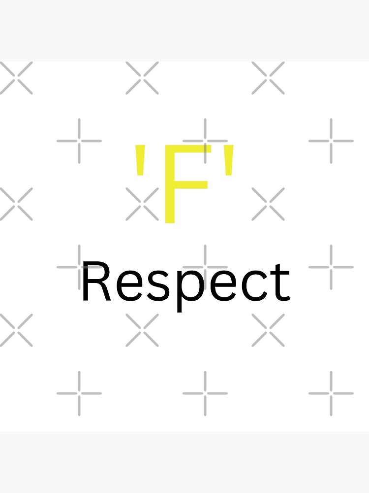Press F to Pay Respect Sticker for Sale by cuteattitudes