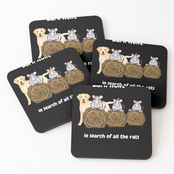 Item preview,  Funny Barn Hunt - in search of all the rats with a Yellow Labrador Retriever buddy designed and sold by Just4doglovers.