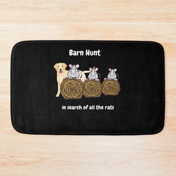 Item preview,  Funny Barn Hunt - in search of all the rats with a Yellow Labrador Retriever buddy designed and sold by Just4doglovers.