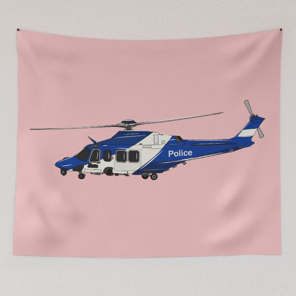 Item preview, Police helicopter cartoon illustration designed and sold by Misscartoon.