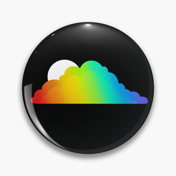 Item preview, Graphic Rainbow Clouds on Black designed and sold by PaperRain.