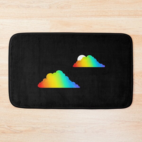 Item preview, Graphic Rainbow Clouds on Black designed and sold by PaperRain.