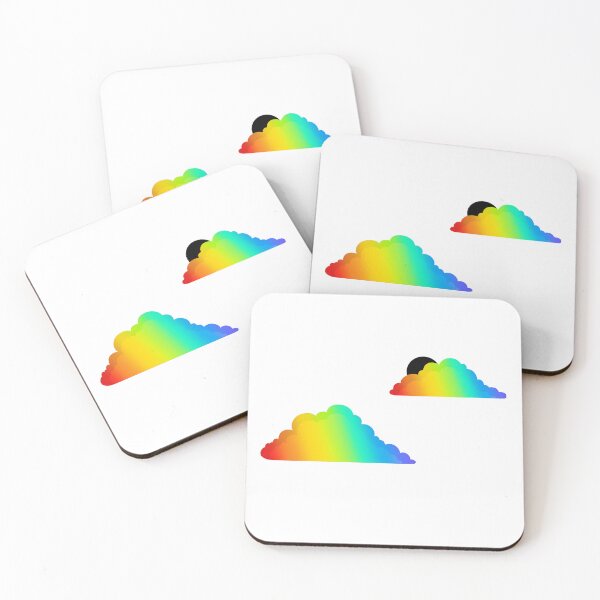 Item preview, Graphic Rainbow Clouds on White designed and sold by PaperRain.