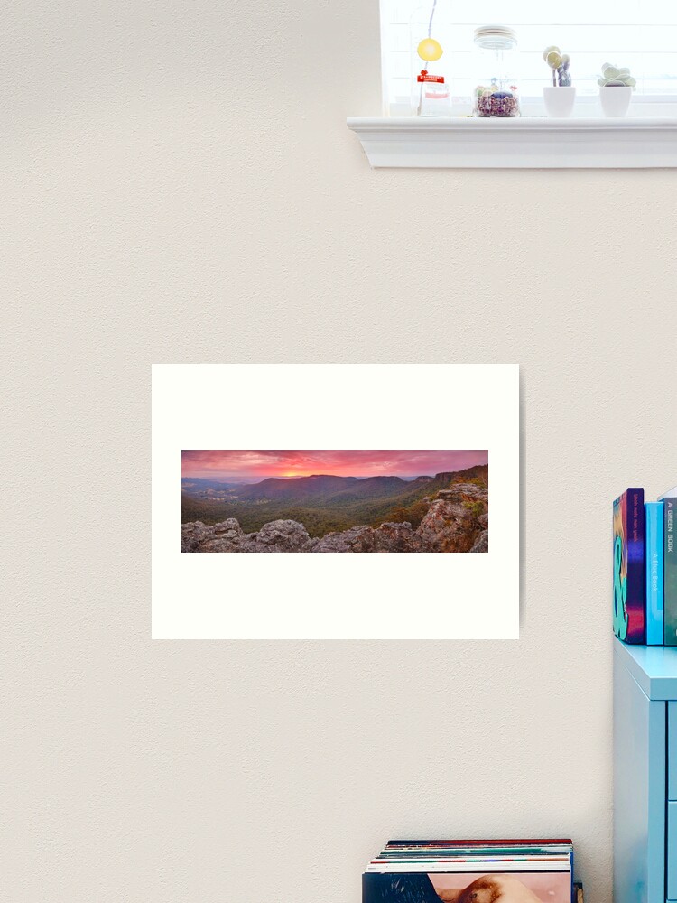 Thumbnail 2 of 3, Art Print, Sunset Rock Lookout, Mount Victoria, New South Wales, Australia designed and sold by Chockstone.