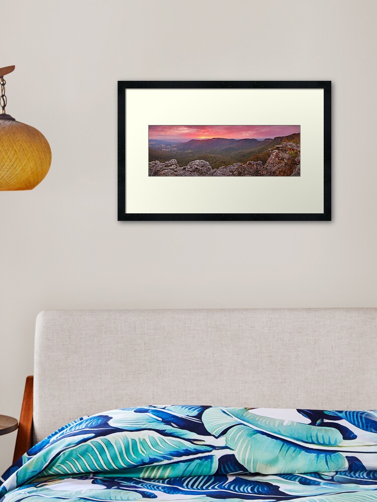 Thumbnail 2 of 7, Framed Art Print, Sunset Rock Lookout, Mount Victoria, New South Wales, Australia designed and sold by Chockstone.